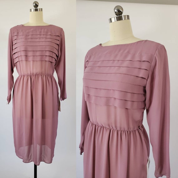 1970s NOS Semi-sheer Dress by Joy Stevens Collect… - image 1