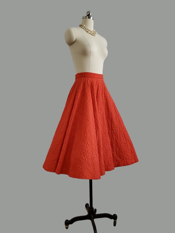 1950s Quilted Cotton Circle Skirt by Ardee Sports… - image 8