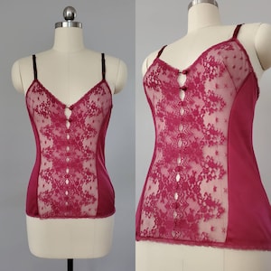 1970&#39;s Burgundy Camisole by Vanity Fair 70&#39;s Lingerie 70s Women&#39;s Vintage Size Small