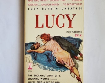 Vintage 1960s Pulp Fiction Paperback Book - Lucy - 60s Home Decor - 60s Paperback Books