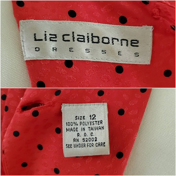 1990s Polka Dot Dress by Liz Claiborne 90s Swing … - image 9