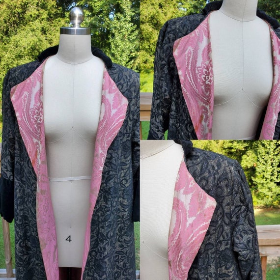 1920s Opera Coat Reversible Brocade 20's Flapper … - image 4