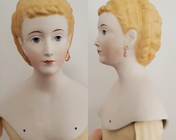 Antique Parian Porcelain Bisque Musician Maidens - A Pair