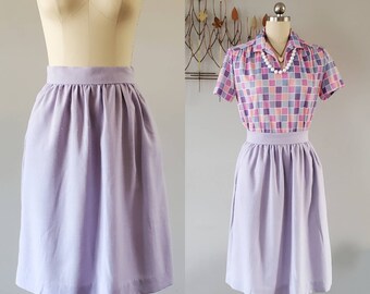 1980s Lavender Skirt with Pockets 80's Skirt 80s Women's Vintage Size Small