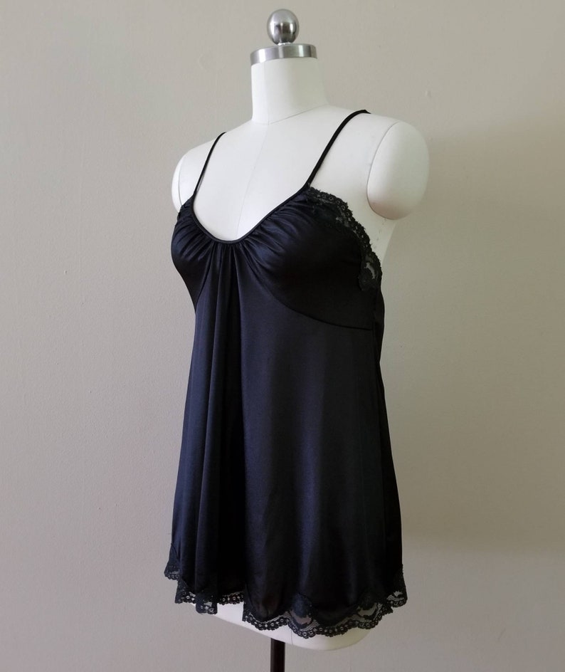 1970's 2pc Black Lingerie Set Babydoll Nightie and Hip | Etsy