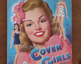 1944 Cover Girls Original Uncut Paper Doll Set - Mint Condition - 40s Home Decor - 40s Ephemera