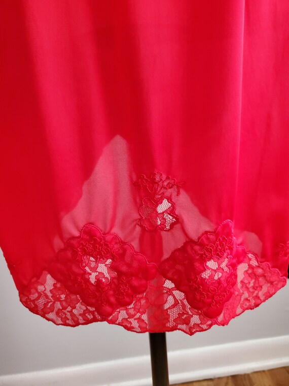 1960s Red Half Slip - 60s Skirt Slip - 60s Linger… - image 8