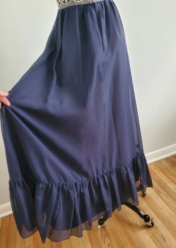 Late 60s Prairie Revival Dress with Cape Sleeves - 60… - Gem