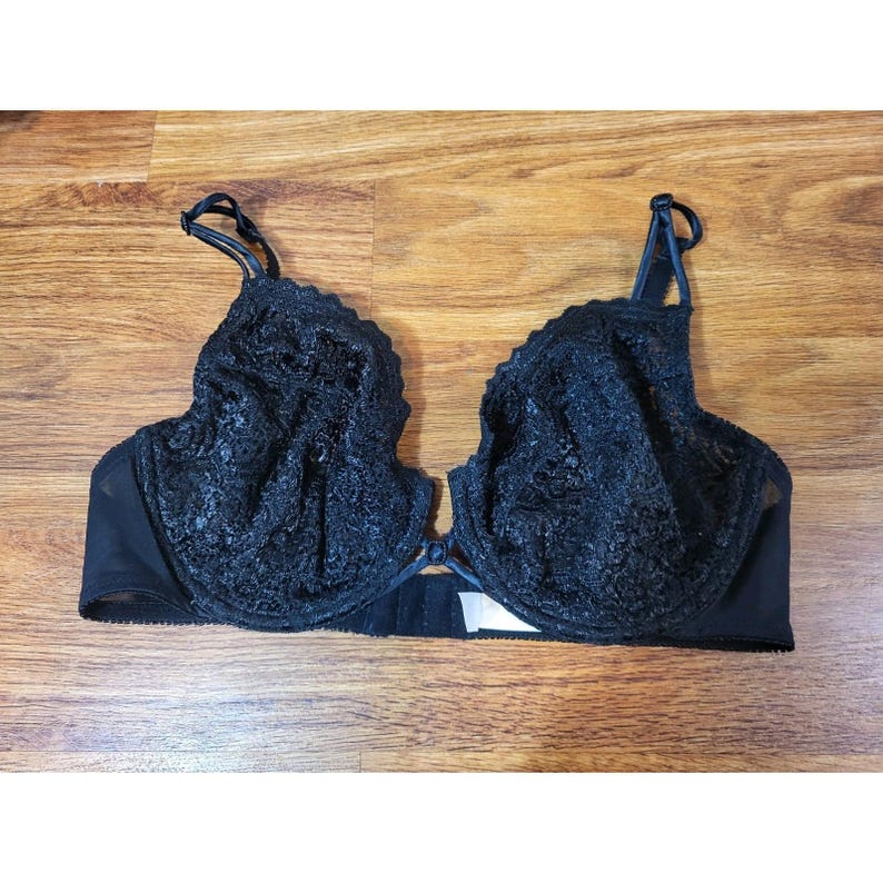 Sujetador de encaje negro vintage Y2K de Victoria's Secret, talla 36D imagen 1