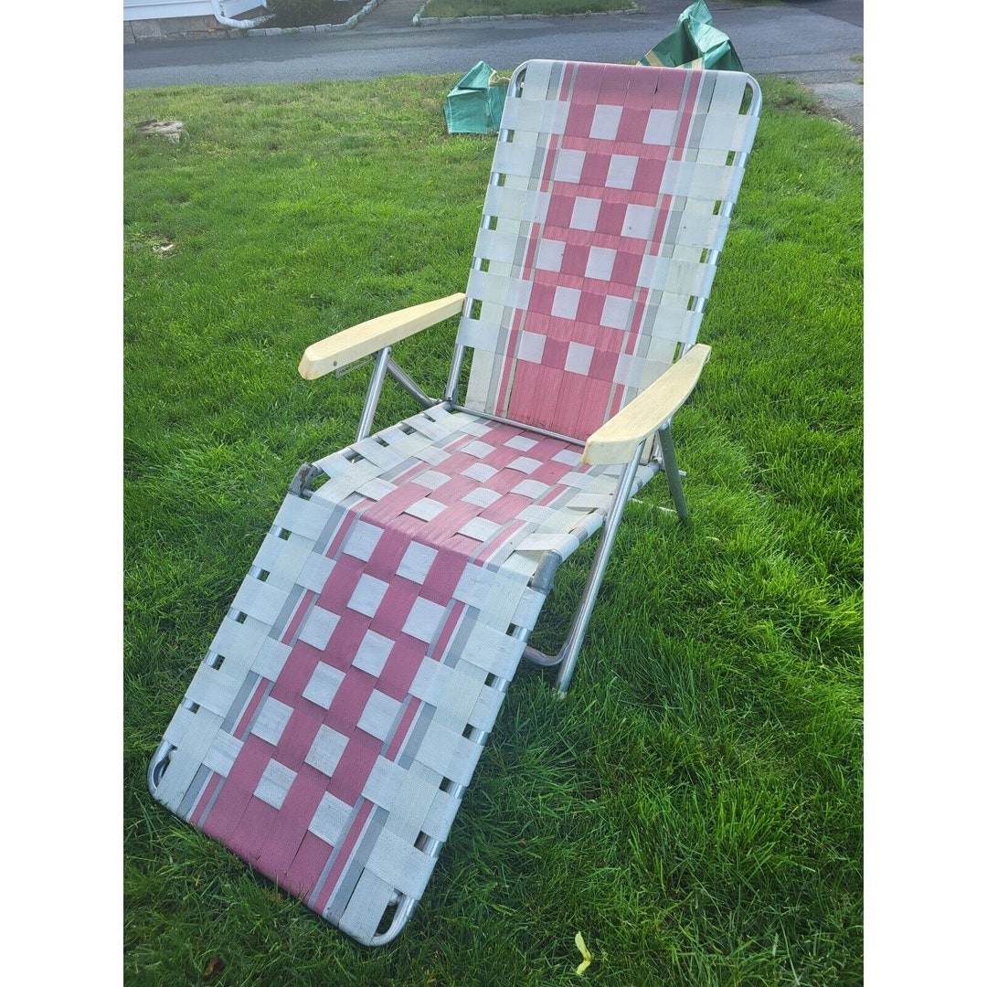 Vintage Aluminum bed Chaise Trifold Lawn Lounge Chair Sun Etsy