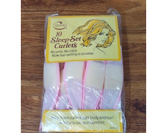 Vintage 1979 Goody 10 Sleep-Set Curlers- No Pins No Clips - #9550 Brand New