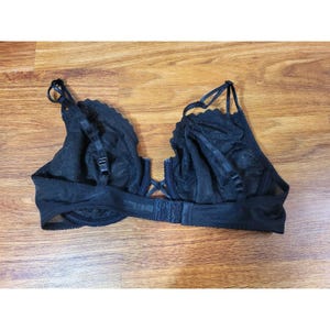 Sujetador de encaje negro vintage Y2K de Victoria's Secret, talla 36D imagen 3