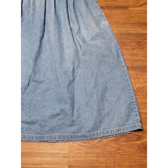 Vintage Savannah Blue Denim  Maxi Dress Sz XL Hal… - image 2