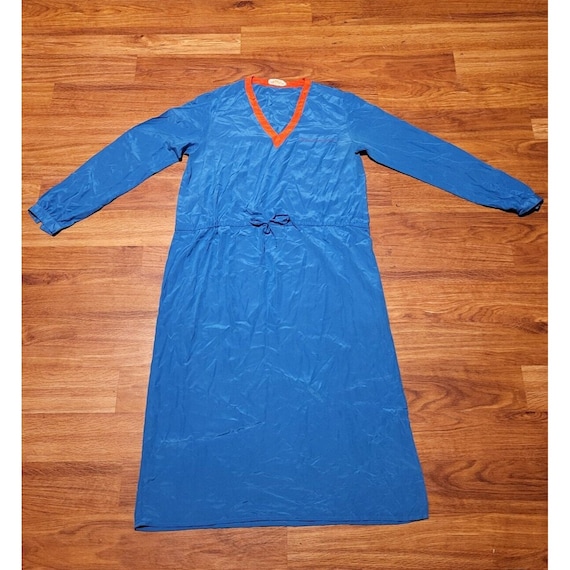 Vintage Jack Mulqueen Silksational Blue Long Slee… - image 1