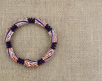 African Krobo Bead Bracelet, Men Bead Bracelet, Women Bead bracelet, Unisex Jewelry