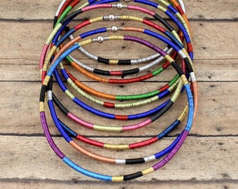 Wire Wrap Cord Choker Necklace