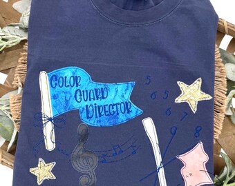 Custom Embroidered Color Guard Spirit Shirt