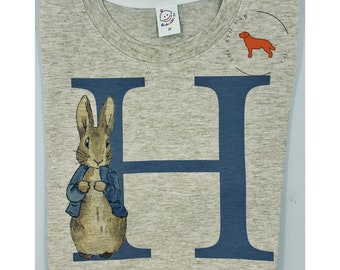 Personalized Boys Peter Rabbit Initial Shirt, Easter