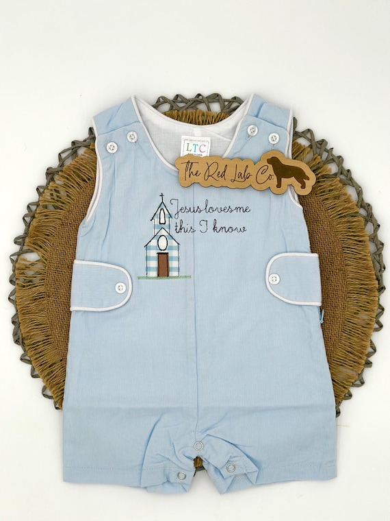 Jesus loves me this I know Shortall, Romper, Baby Dedication