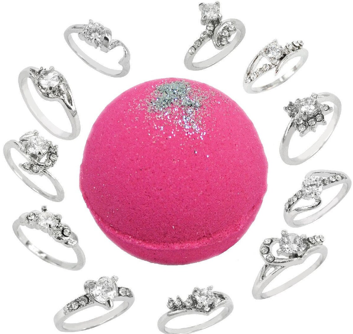 Bath Bomb with Ring Surprise Inside 8.1oz Pink Sugar w/ Silver Etsy