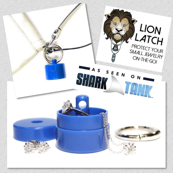 Lion Latch | Travel Ring Box | Keychain Ring Box | Travel Jewelry Holder | Travel Pill Box