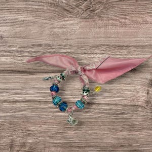 Boho Chic Bandana Bracelet with Charms