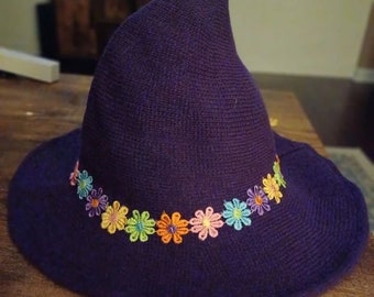 Flower crown witch hat