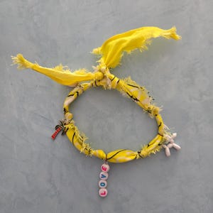 Boho Chic Bandana Bracelet with Charms