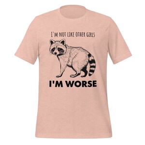 I'm not like Other girls, I'm worse racoon DTG printed Bella+Canvas Tee