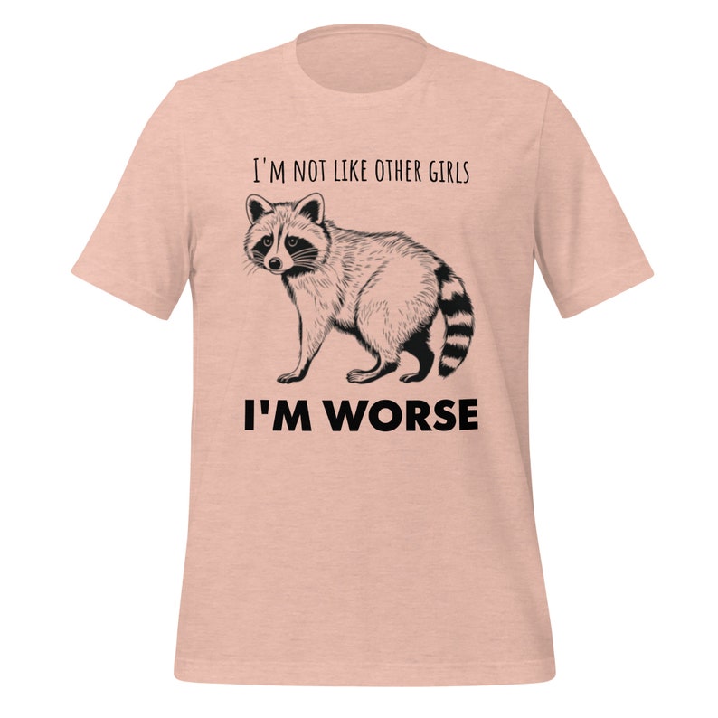 I'm not like Other girls, I'm worse racoon DTG printed Bella+Canvas Tee