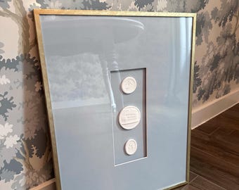 16x20 Framed Intaglios (Matted to 4x10)
