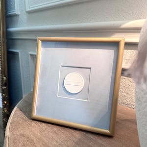 8x8 Framed Intaglio Set on Powder Blue