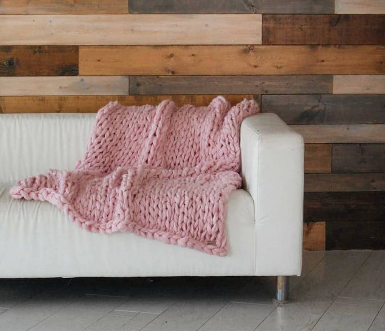 READY TO SHIP Chunky Knit Blanket Knit King Comforter King Etsy