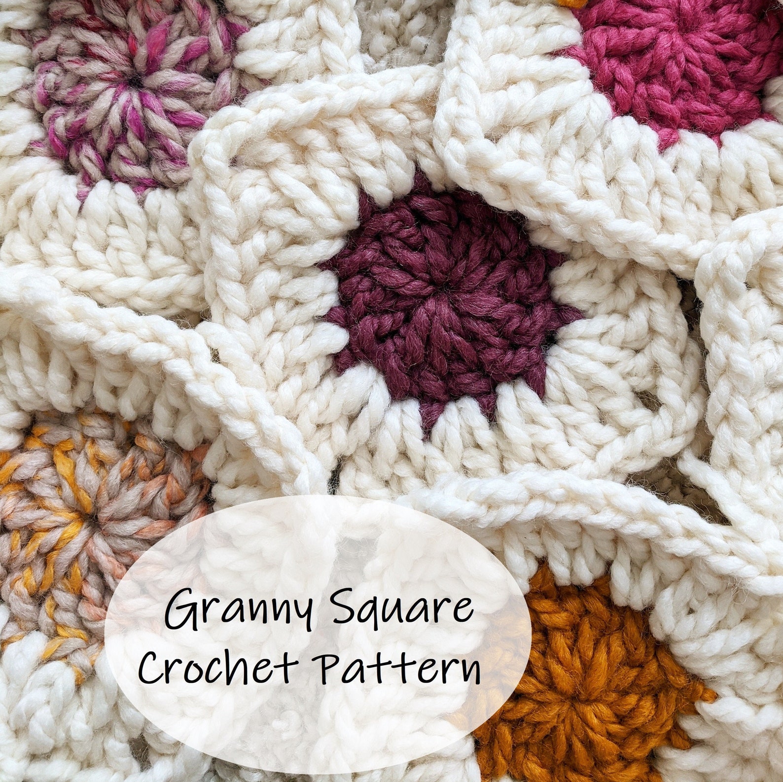 Beginner Granny Square Crochet Pattern Etsy