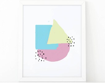 Abstract  print, colorful print, Minimalist wall art, nursery wall art, abstract print, modern wall art, Geometric art, instant download