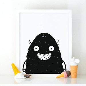 Monster, Nursery Print, Printable Art, Little monster print, kids room decor, Nursery Decor, Instant Download, Digital File, Artwork print