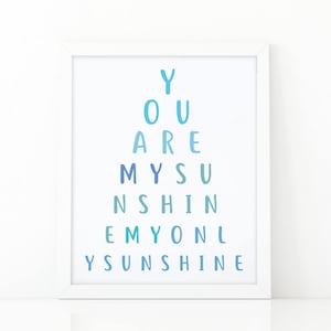 You Are My Sunshine My Only Sunshine, Printable Art, Nursery Decor