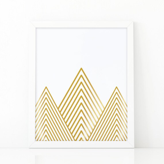 Geometric mountains Mountain Print Abstract wall art Kids Etsy