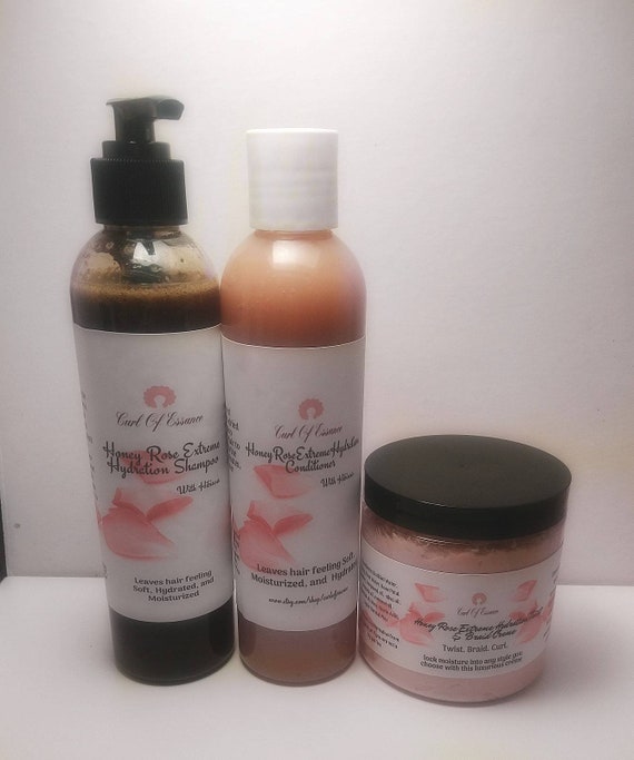 Honey Rose Hydretion Hsir Care Set Natural Hair Products Etsy
