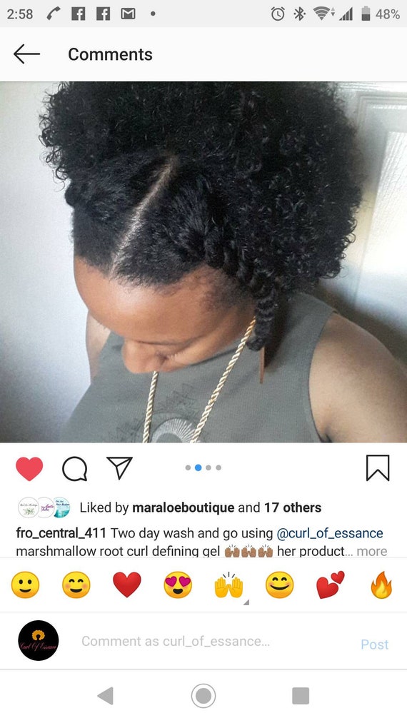 Marshmallow Root Hibiscus Gelcurly Gel Natural Hair Etsy