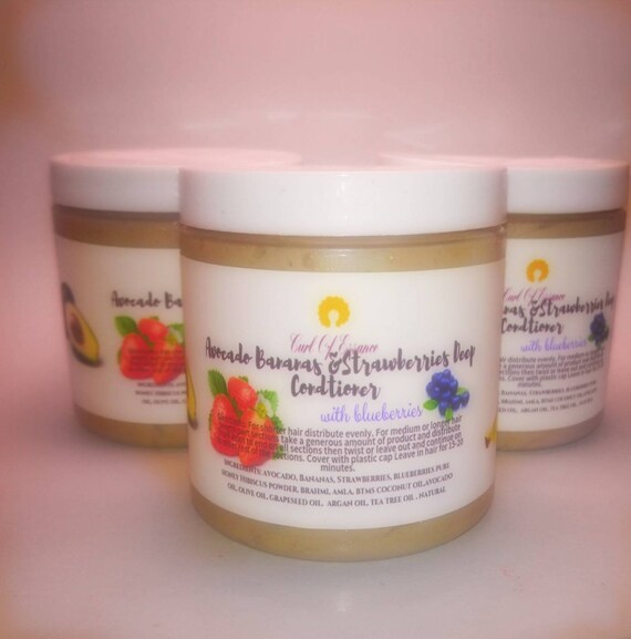 Avocado Banana Strawberry Deep Conditioner Hair Etsy