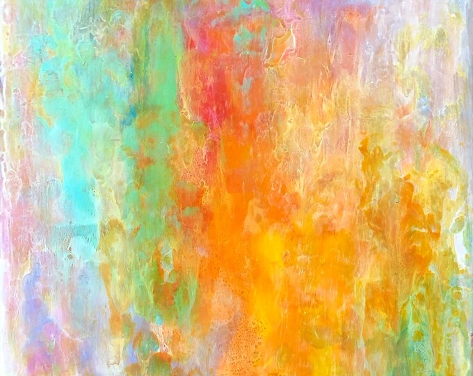The Place I Was Before Original Abstract Painting Wall Art Encaustic