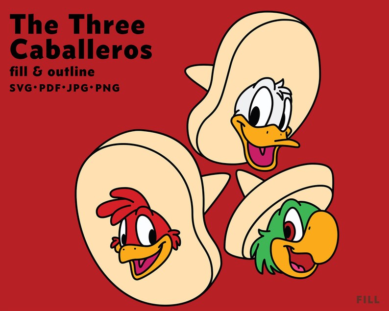 Three Caballeros Bundle / Instant Download / Clipart graphic | Etsy