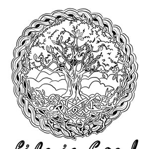 Adult Coloring Page - Tree of Life Celtic Design