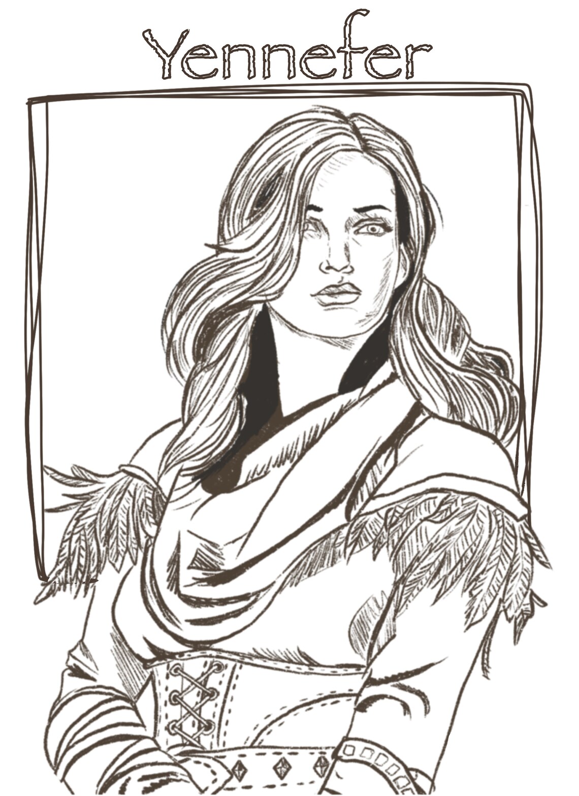 Download The Witcher Coloring Pages Yennefer Ciri and Triss | Etsy