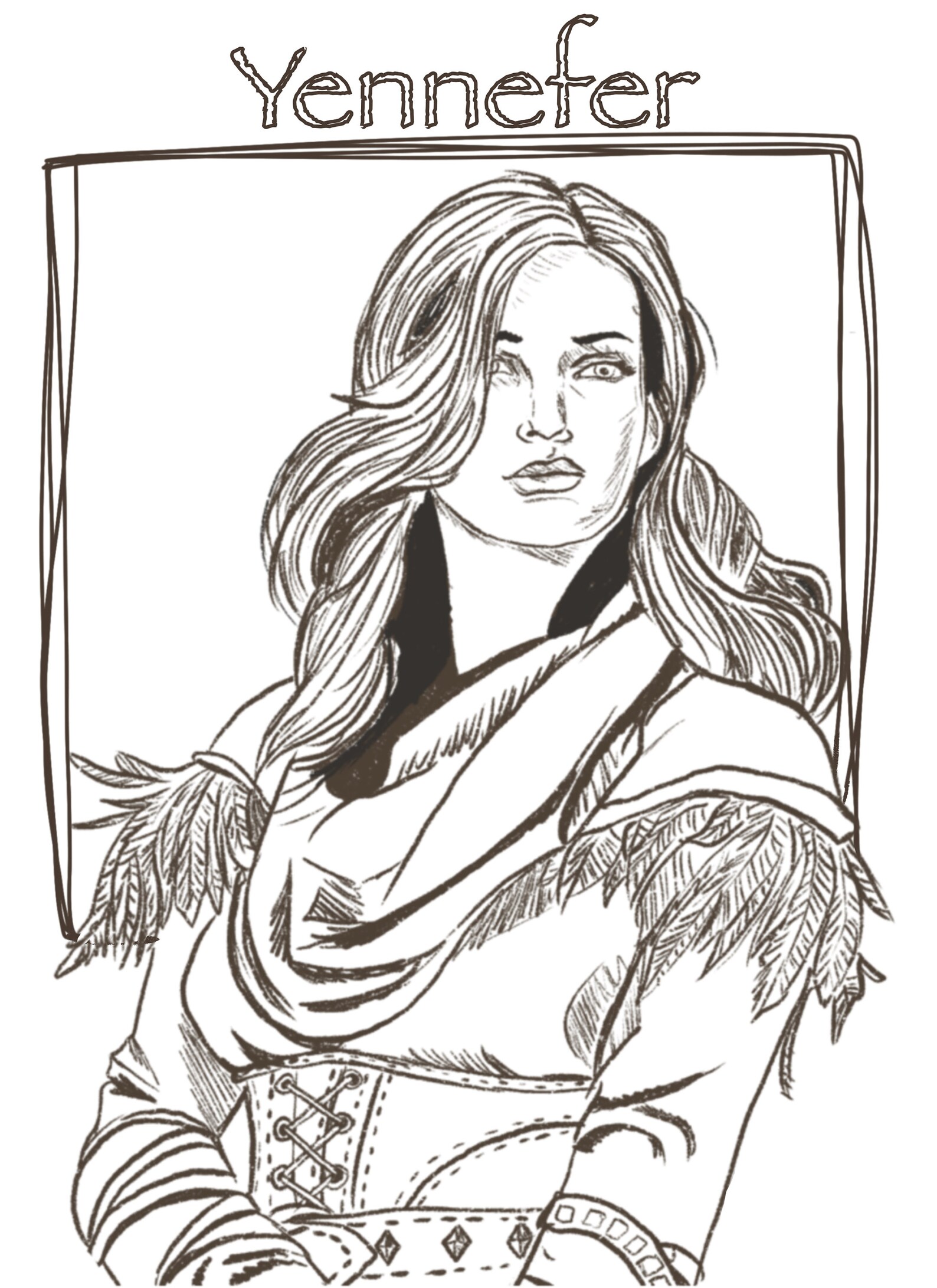 The Witcher Coloring Pages Yennefer Ciri and Triss - Etsy