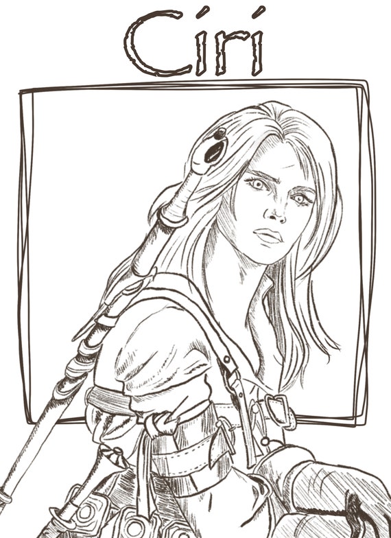Download The Witcher Coloring Pages Yennefer Ciri And Triss Etsy