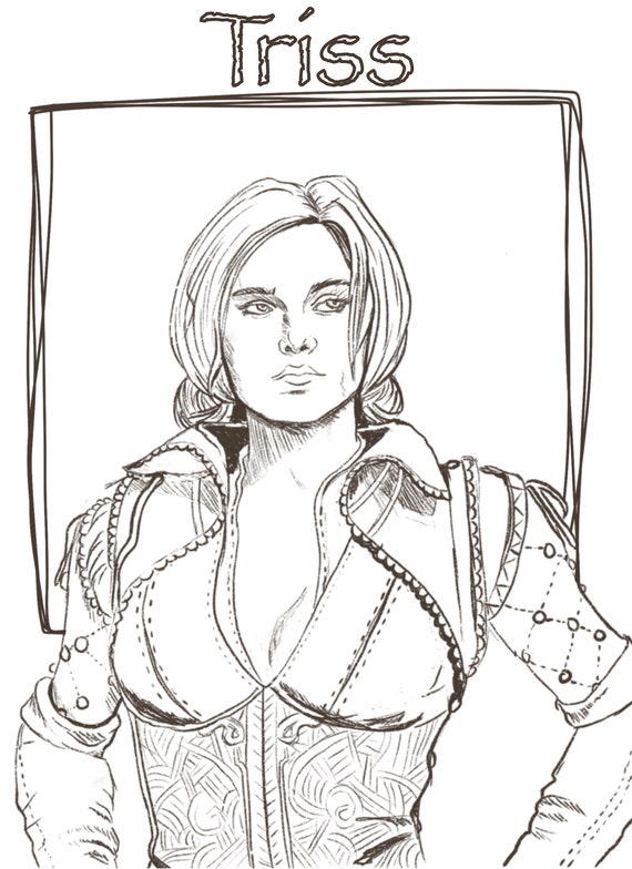 Download The Witcher Coloring Pages Yennefer Ciri And Triss Etsy