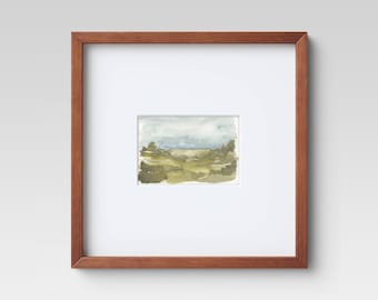 Original Hand Painted Abstract Watercolor Landscape - No. 254 - 5x7 Original Watercolor Artwork