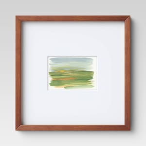 Original Hand Painted Watercolor Landscape - Sunrise Horizon